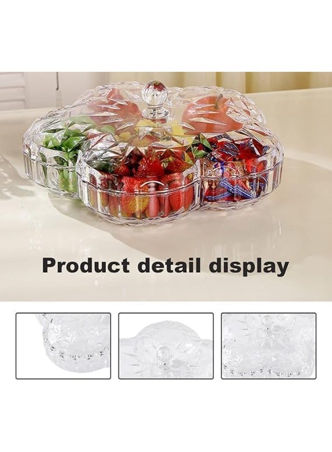 "A mini elegant acrylic bonbonniere in a charming rose shape with a beautiful transparent lid. Non‑divided, practical, and hygienic—perfect for serving nuts, cookies, biscuits, and dates at special occasions. Combines chic style with luxury, making it a refined decorative piece (Elc)." - Image 3